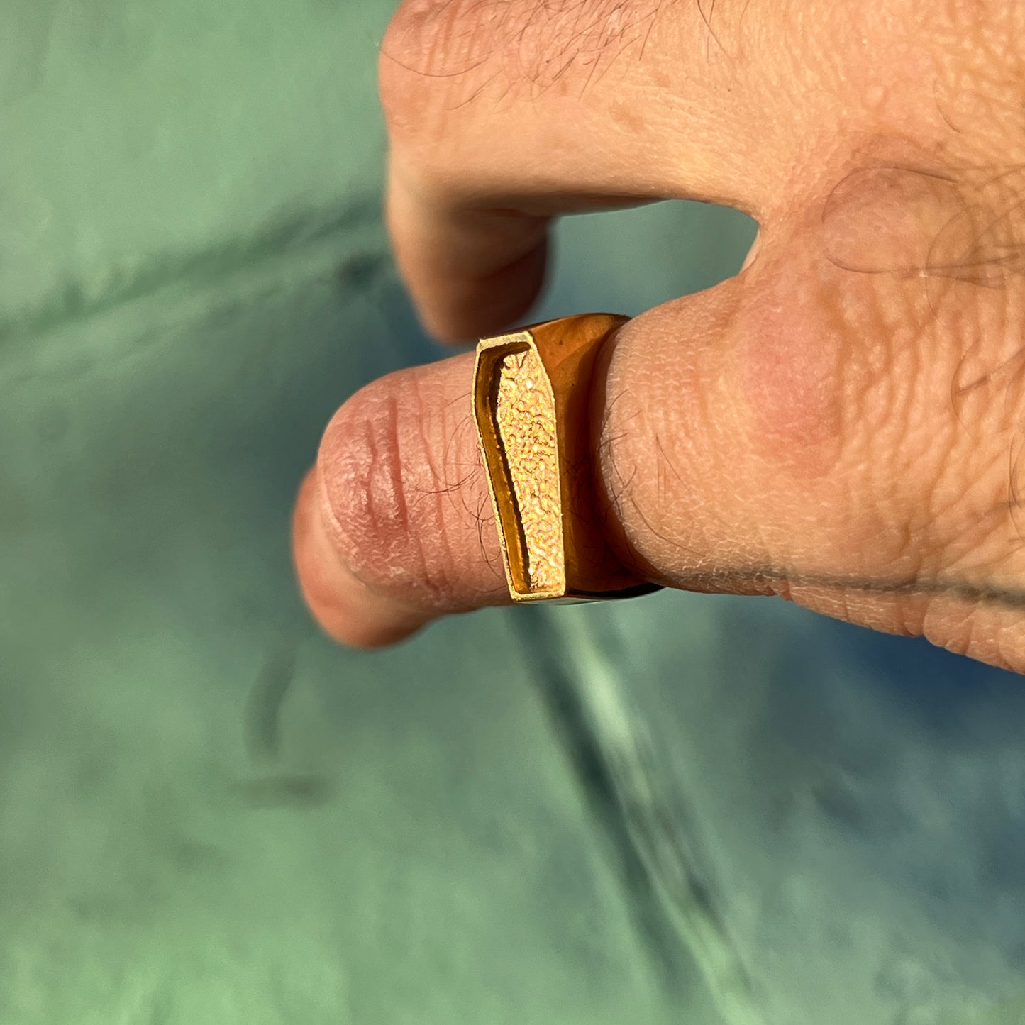 Coffin Ring (Gold Vermeil)
