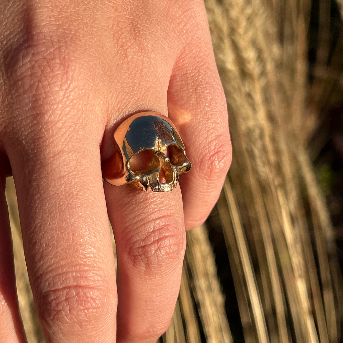 14k The Skull Ring (Diamonds)