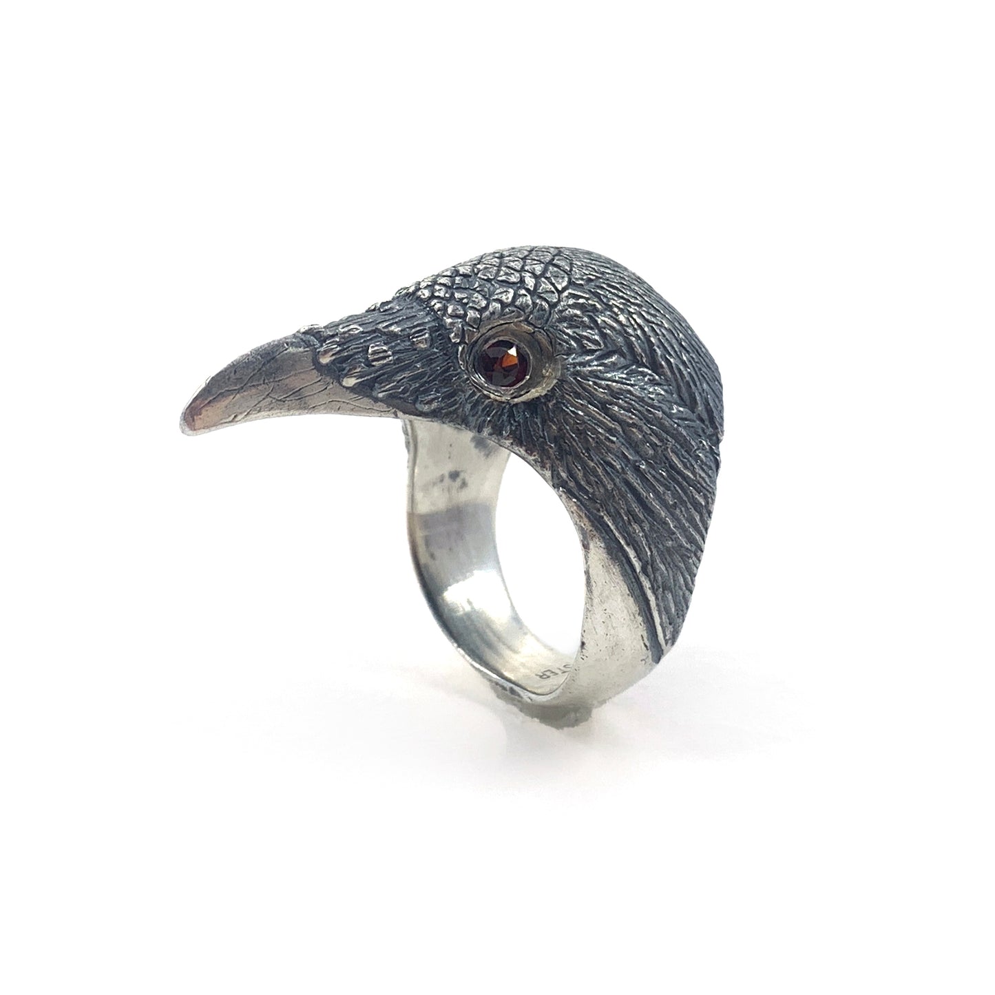 Corvid Ring (Garnet Eyes)
