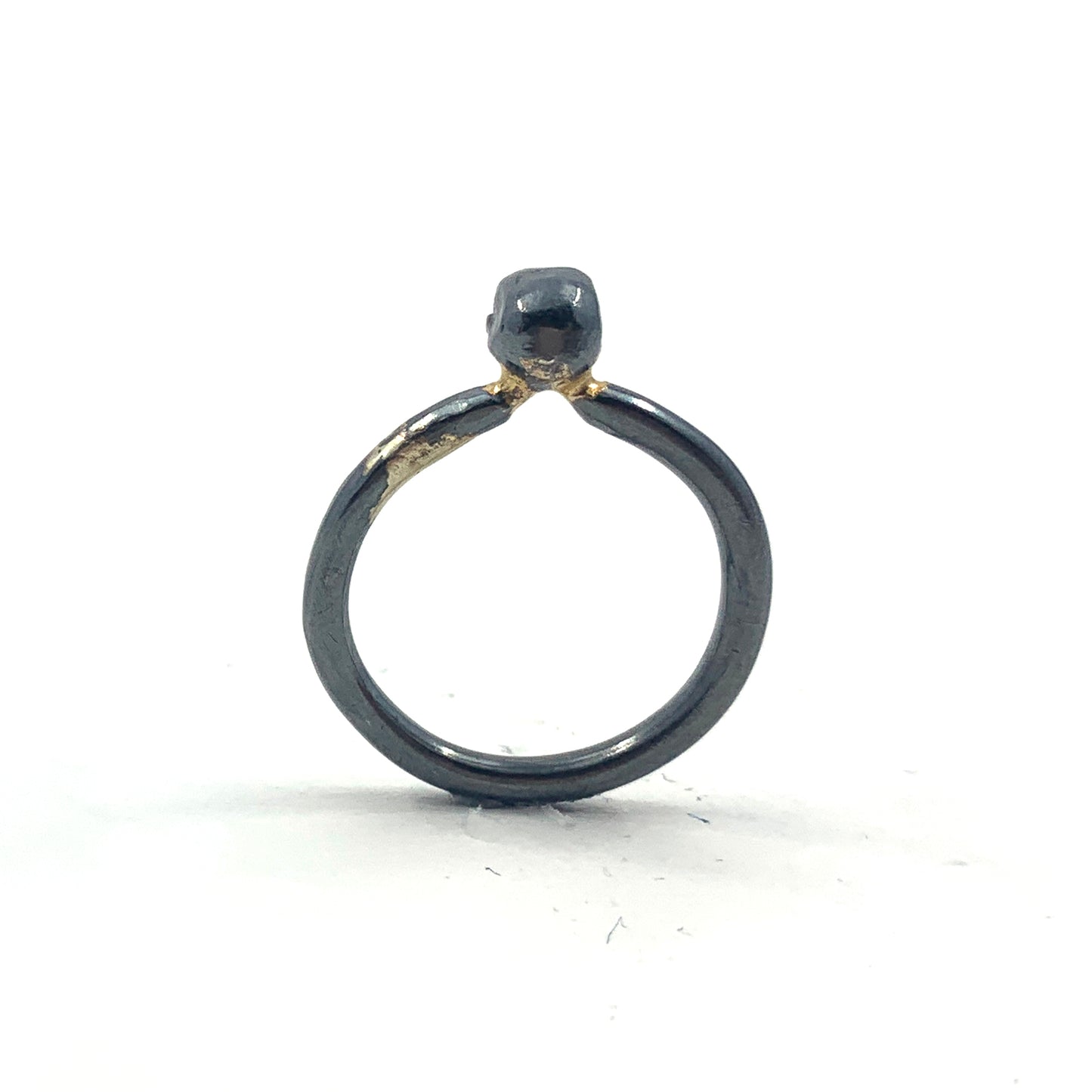 Tiny Skull Ring with 14k Gold #2