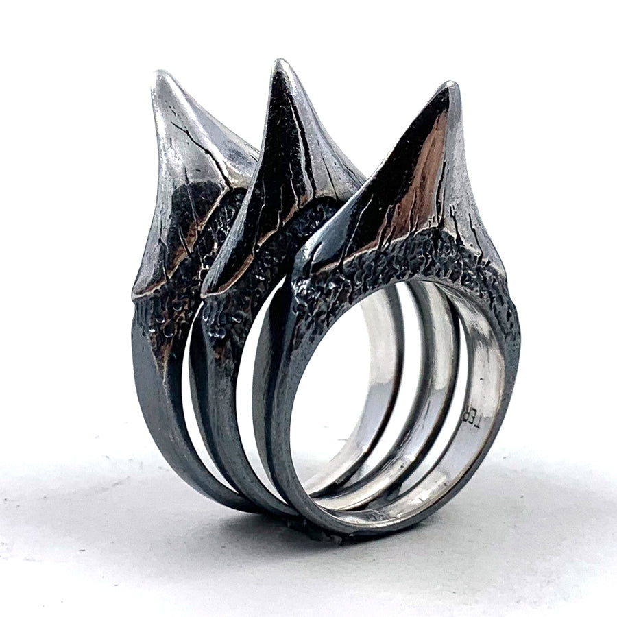 Shark Tooth Ring Stack