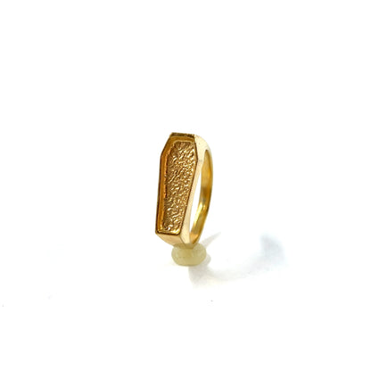 Coffin Ring (Gold Vermeil)