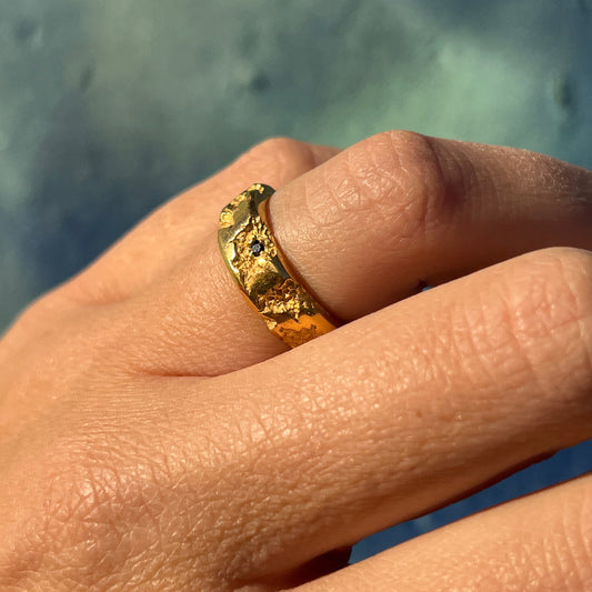 Decay Ring (Gold Vermeil, Sapphires)