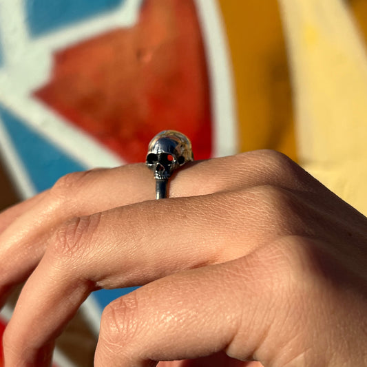 Double Skull Dome Ring