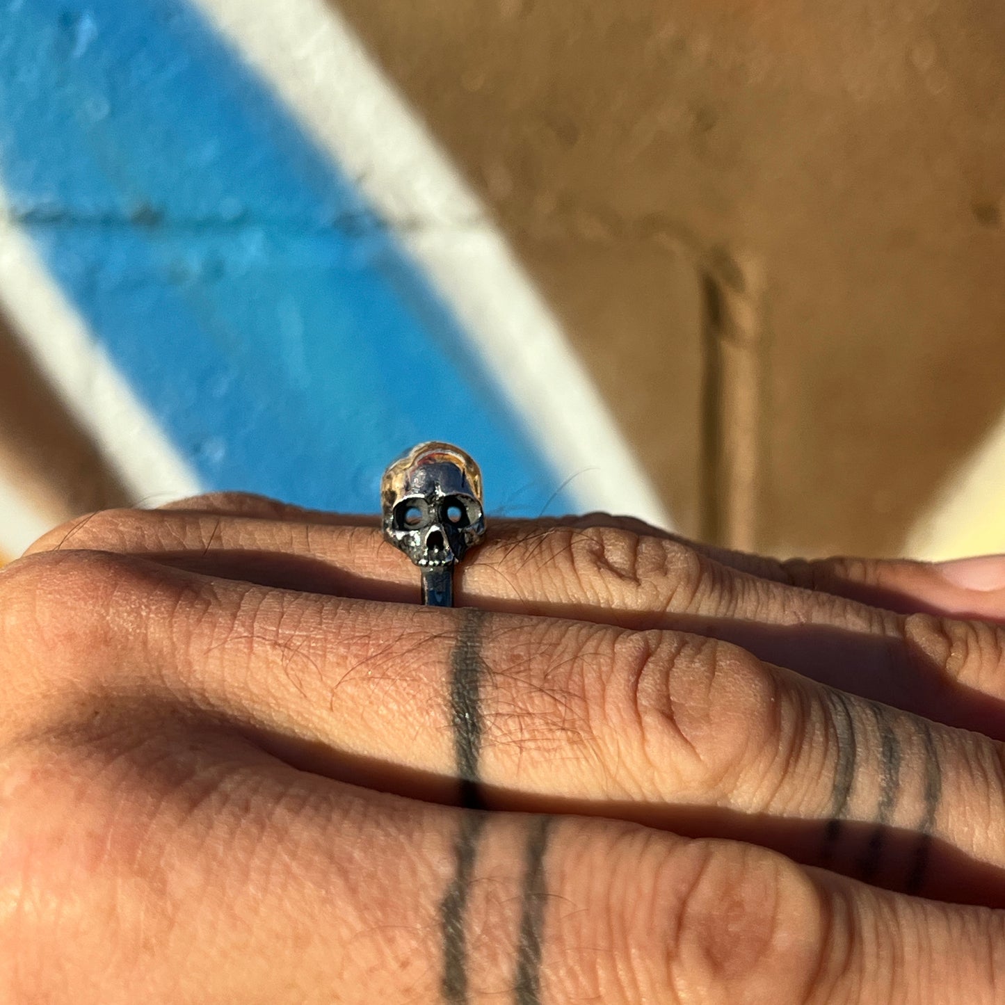 Double Skull Dome Ring