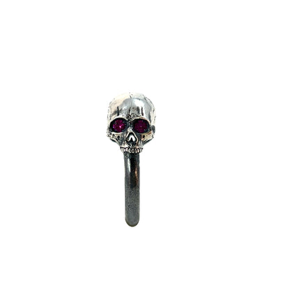 Double Skull Dome Ring (Ruby & Topaz Eyes)