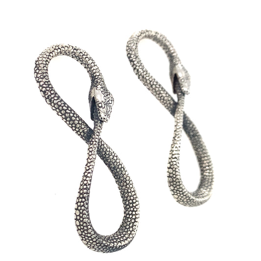 Ouroboros Infinity Python Earrings