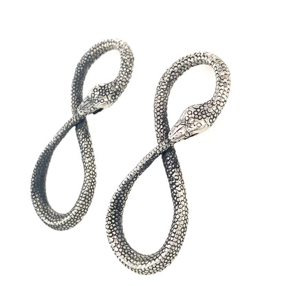 Ouroboros Infinity Python Earrings