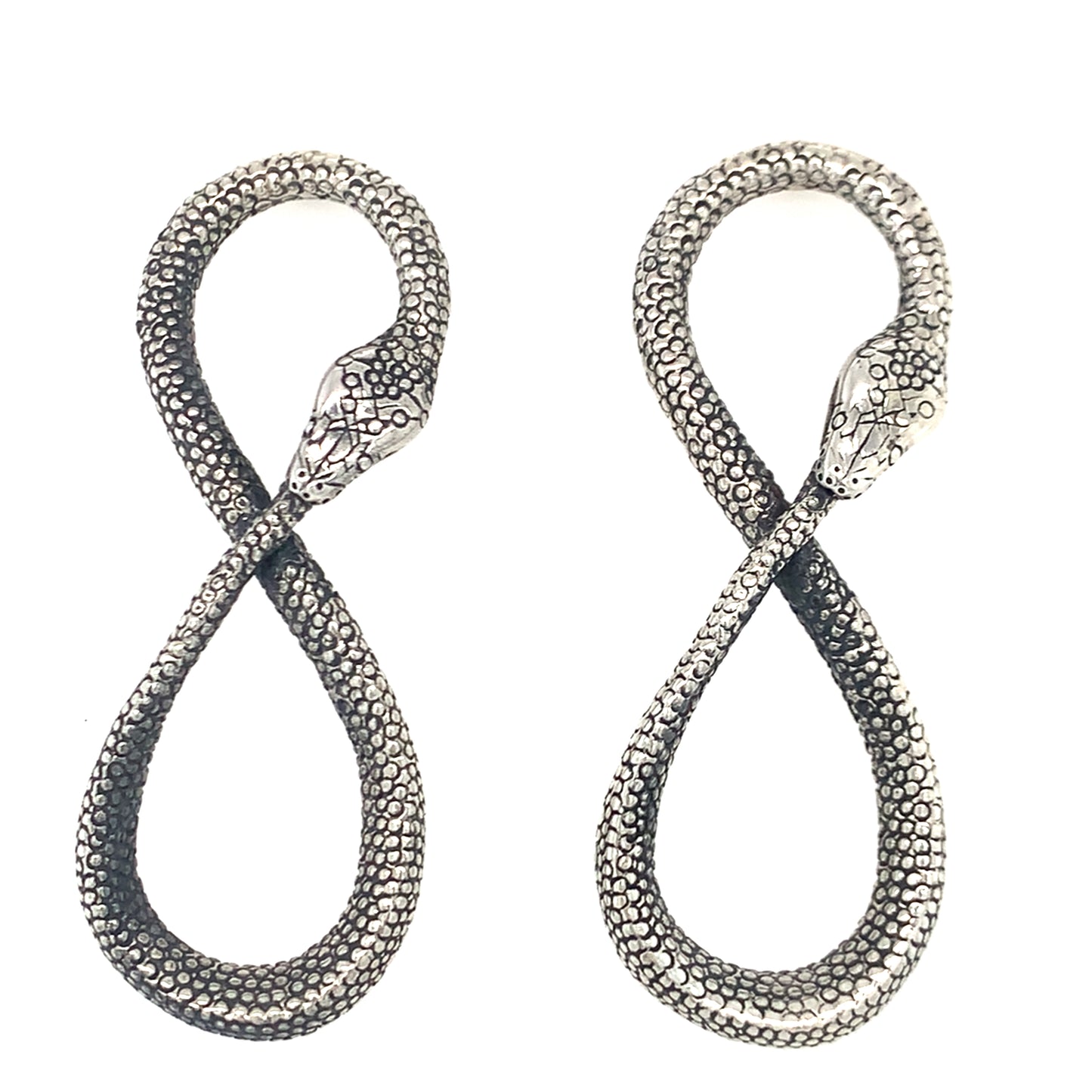 Ouroboros Infinity Python Earrings