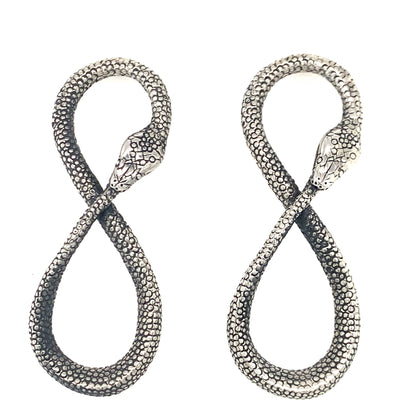 Ouroboros Infinity Python Earrings
