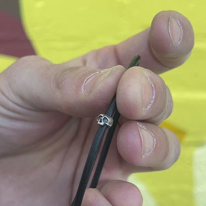 Skully Leather Cord Bracelet