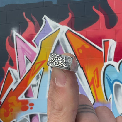 Fuck Ice Signet Ring