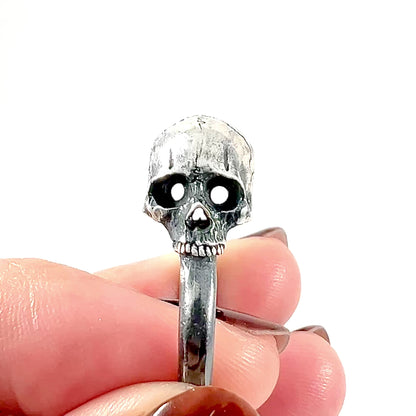 Double Skull Dome Ring