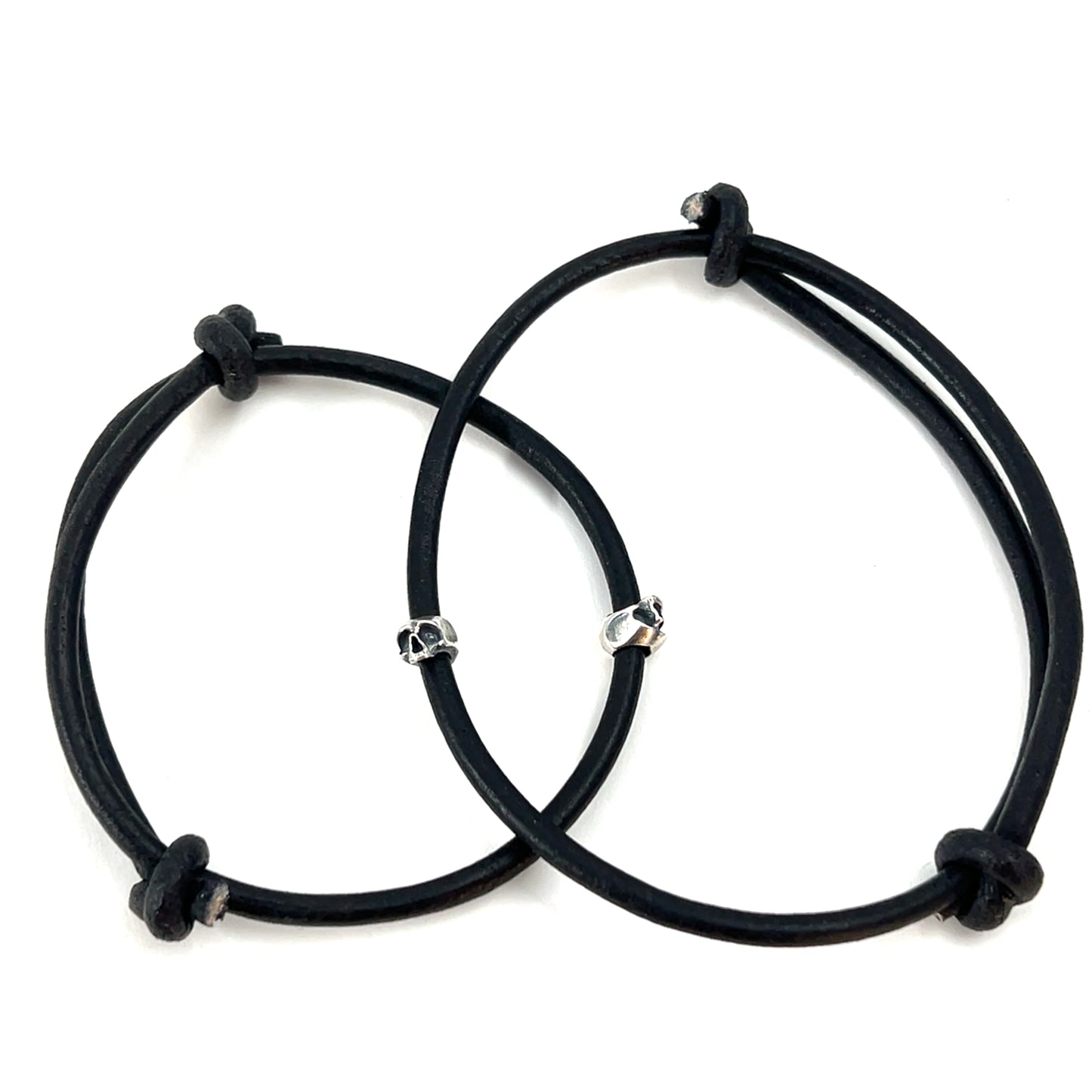 Skully Leather Cord Bracelet