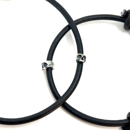 Skully Leather Cord Bracelet