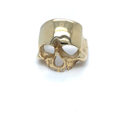 14k The Skull Ring (Diamonds)