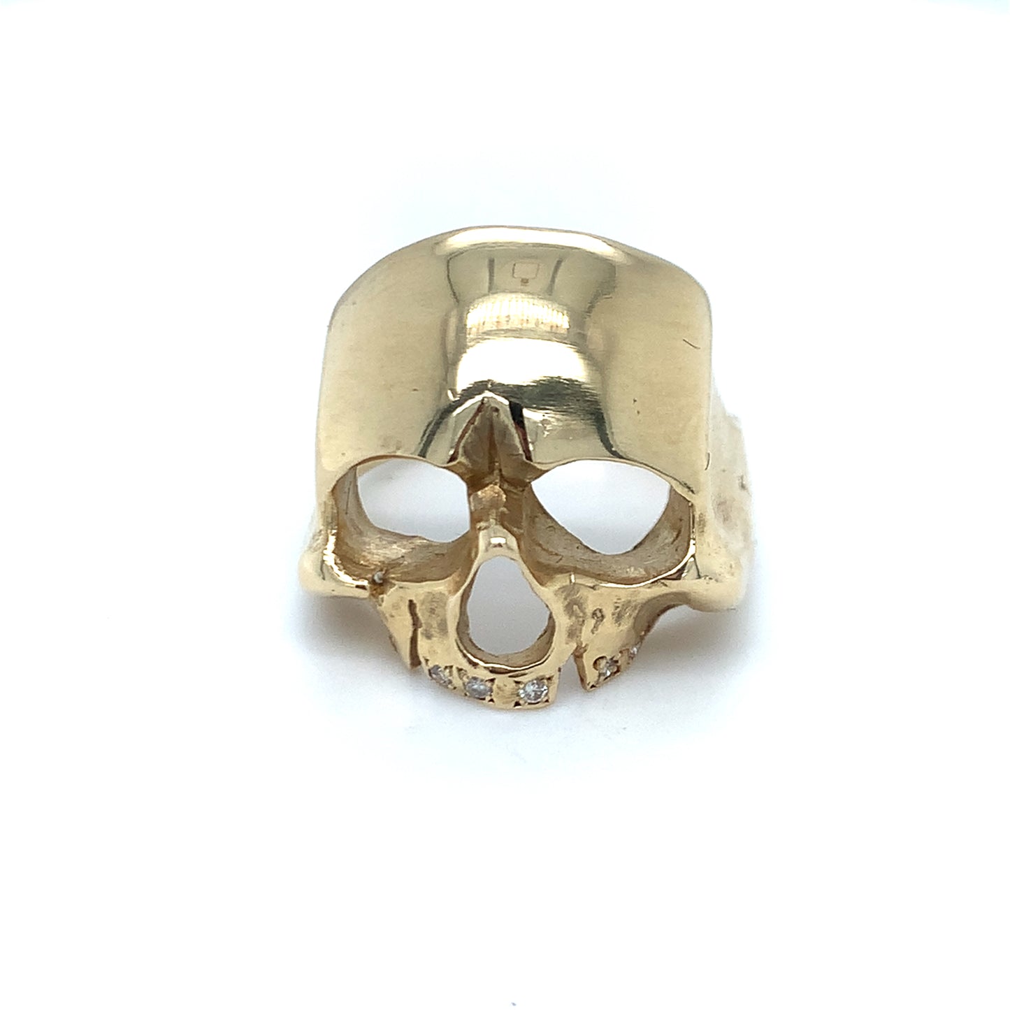 14k The Skull Ring (Diamonds)