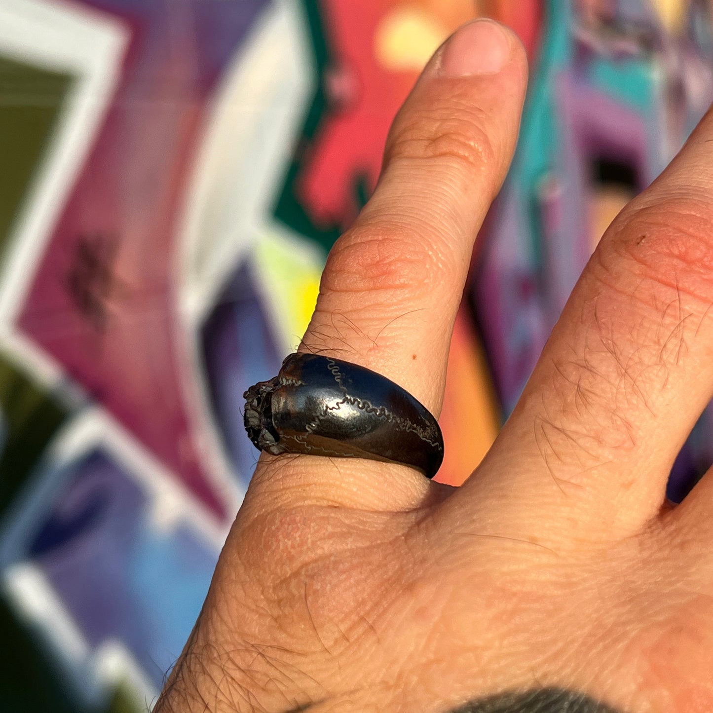 Wraparound Memento Mori Skull Ring