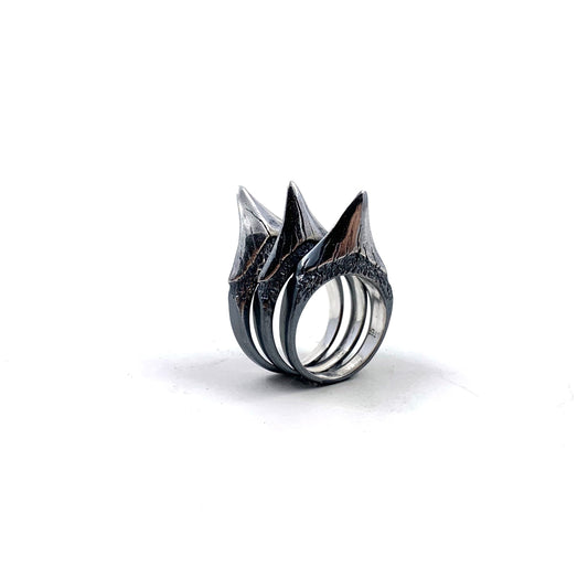 Shark Tooth Ring Stack