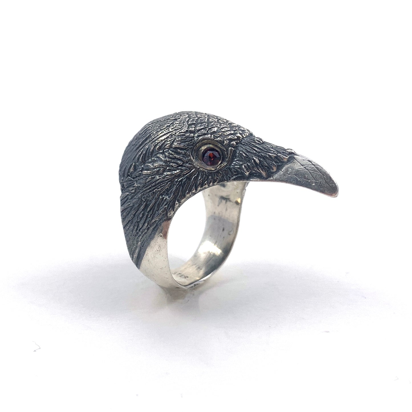 Garnet Corvid Ring