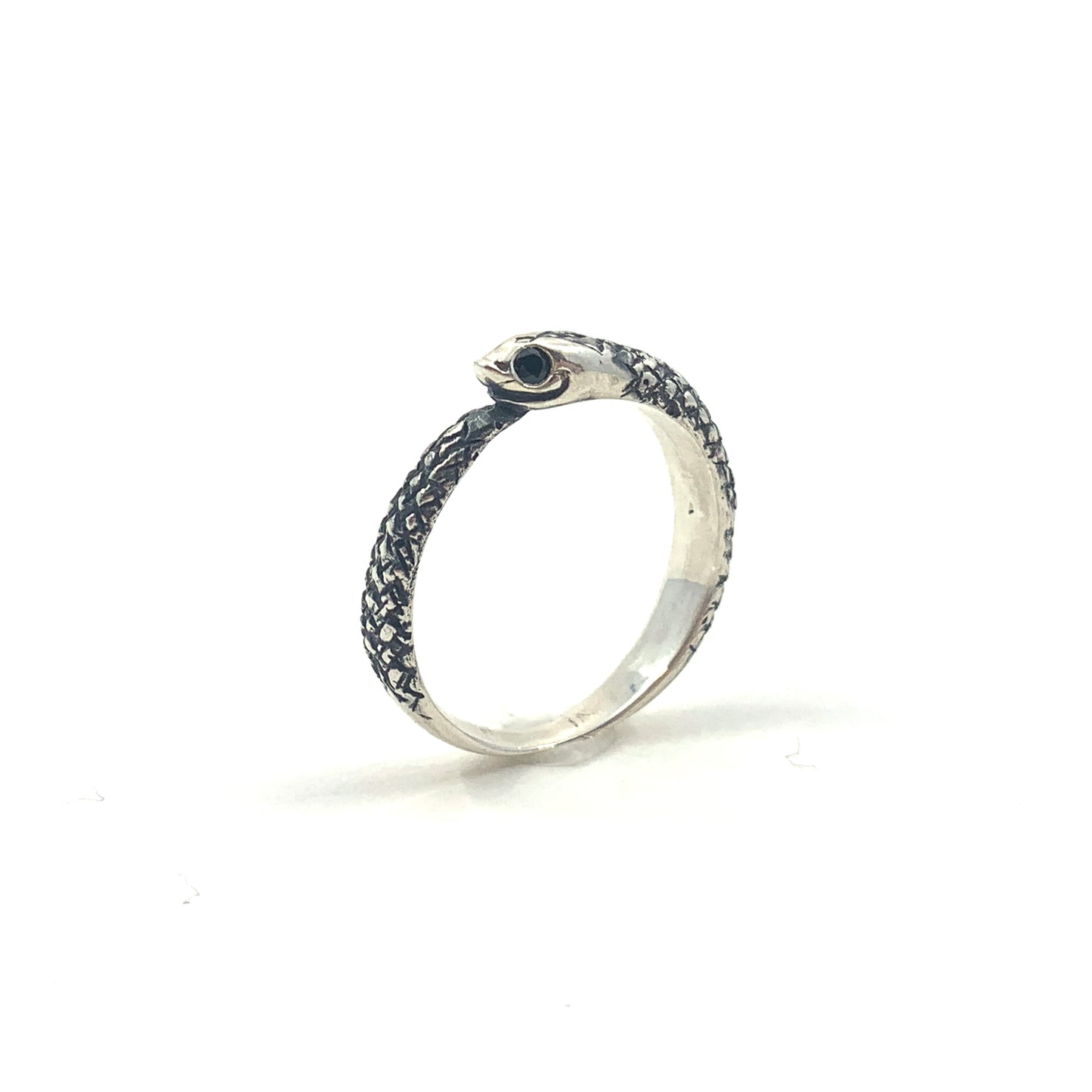 Black Spinel Hognose Snake Ring