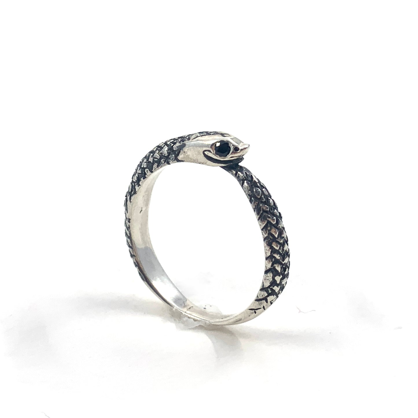 Black Spinel Hognose Snake Ring