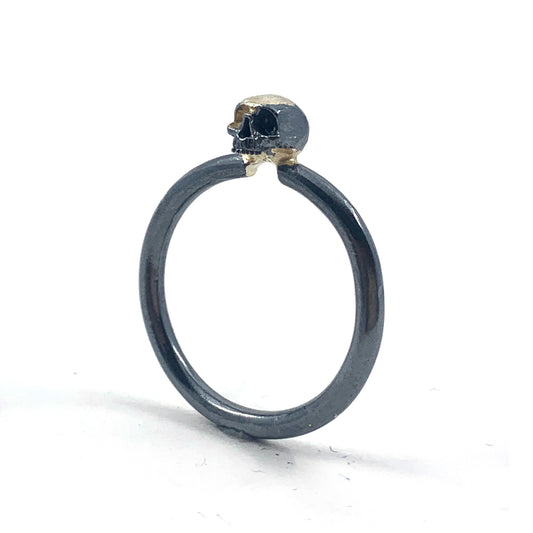Tiny Skull Ring with 14k Gold #1